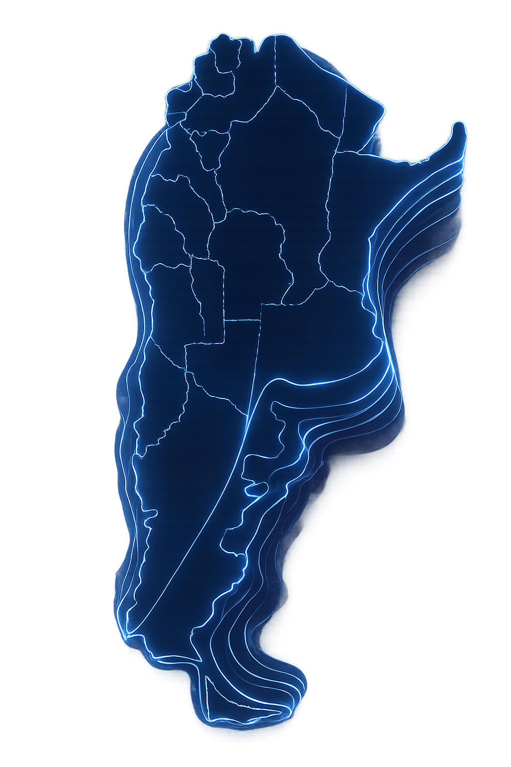Mapa de Argentina con presencia de Godnik DS